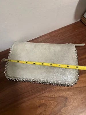 Zara Silver Beaded Clutch thumbnail 10