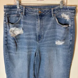 American Eagle Mom Straight Jean Size 18 Medium Blue thumbnail 2