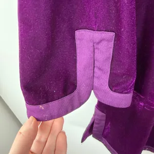 Soft Surroundings Velvet Tunic Top Sz‎ L/XL Purple Soft Comfy Royal Holiday Boho thumbnail 6