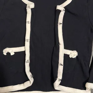 Women’s Zara Navy Blue White Casual Business Long Sleeve Medium thumbnail 5