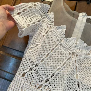 Soiéblu White Lace Dress Medium M Bridal Shower Graduation Rehearsal Dinner Boho thumbnail 3
