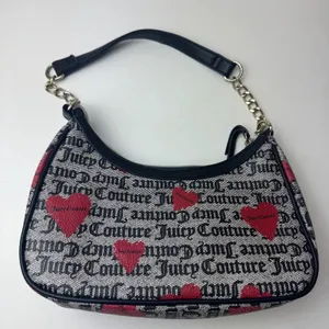 VTG Vibe Juicy Couture Heart Monogram Shoulder Bag Goth Y2K 90s Grunge McBling thumbnail 6