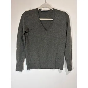 Everlane Size XS Cashmere V-Neck Long Sleeve Pullover Sweater Green thumbnail 14