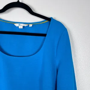 Boden Women's 3/4 Sleeve Scoop Neck Blouse Blue Sz 12 thumbnail 3
