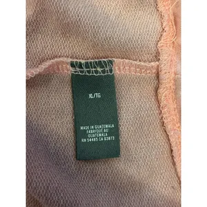 Aerie Shirt Womens XL Pink Terry Hooded V Neck Dolman Long Sleeve Tunic Top thumbnail 9
