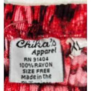 Chika's Smocked Waist Midi‎ Length Dress Sz Free Boho Festival Artsy Corset Tie thumbnail 7
