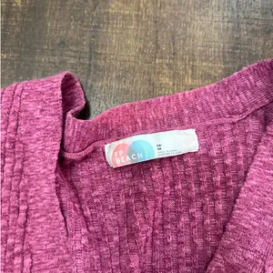 Free People FP Beach Pink Knit Lounge Set Cardigan & Pants XS thumbnail 7