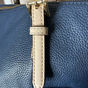 Michael Kors Deep Blue Saffiano Leather Over Shoulder Handbag with Gold Hardware thumbnail 14