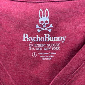 Psycho Bunny Men's X-Small Tee Shirt V-Neck Red Pima Cotton Classic Size 3 thumbnail 10