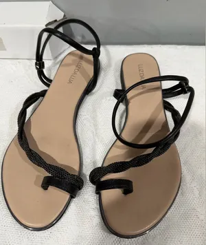 Black Women's Strappy Sandals Size 7 thumbnail 1