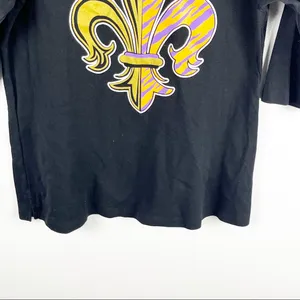 KAVIO Classic Black 3/4 Sleeves Saints LSU Fleur De Lis Top, Size XL Football thumbnail 5