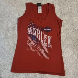 Harley Davidson Women's Tank Top Size Medium We Believe in Freedom Vintage thumbnail 1