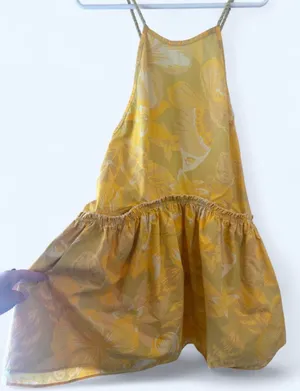 Free People Deserted Island Mini Dress Yellow Combo XS thumbnail 4