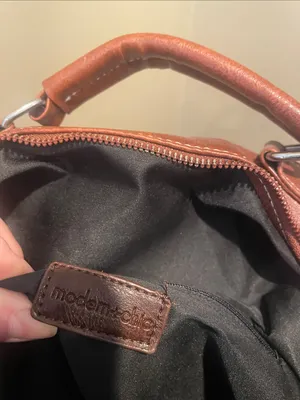Brown Faux Leather Backpack Handbag never used thumbnail 4