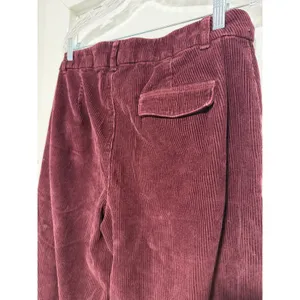 Old Navy Women Burgundy Corduroy High Waisted Wide Leg Pants Maroon Pants 10 thumbnail 5