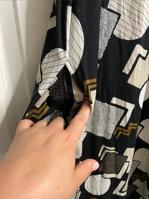 Gudrun Sjodén Sleeveless Black Midi Dress With Abstract Geometric Print Size L thumbnail 4