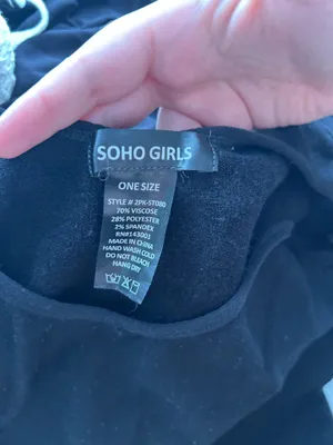 SOHO Girls Black Shapewear Tank Top – One Size thumbnail 3