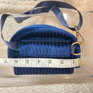 Fable England Navy Velvet Waist Bag Gold Bee Emblem Minimalist‎ Cottagecore Twee thumbnail 5