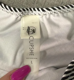 Cupshe High Rise Bikini Striped Swim Bottoms Large thumbnail 8
