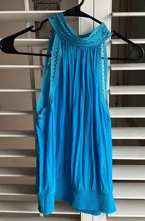 Ramy brook New York blue sleeveless top S thumbnail 1