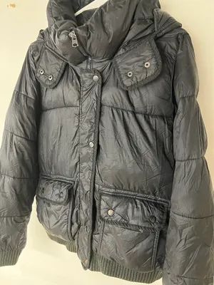 Abercrombie Black Puffer Coat thumbnail 3