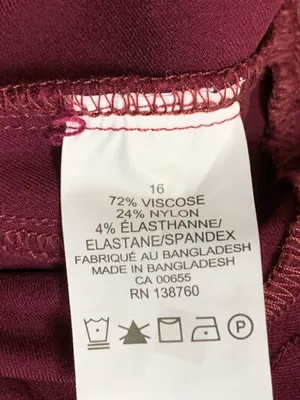 Chico's So Slimming Women's Size 2 Pants Burgundy Wine Pull On Stretch thumbnail 10