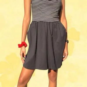 Roxy Little black dress with white stripes thumbnail 3