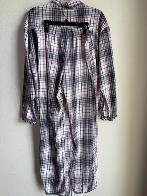 Victorias Secret Pink and Black‎ Sparkle Plaid Pajama Set Womens Medium thumbnail 2