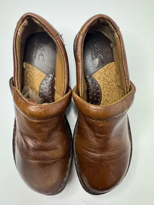 B.O.C Brown Leather Clogs Women's Size 6 thumbnail 2