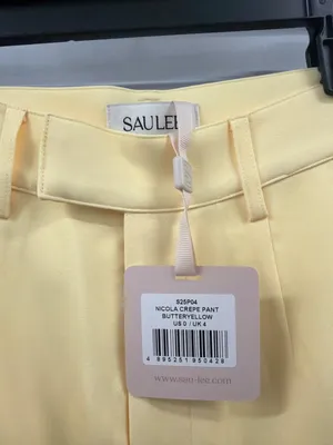 Sau Lee Nicola Crepe Pants Butteryellow Womens Size 0 thumbnail 6