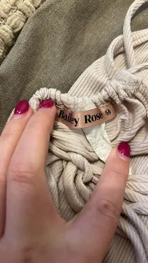 Bailey Rose Tan Crop Top thumbnail 3