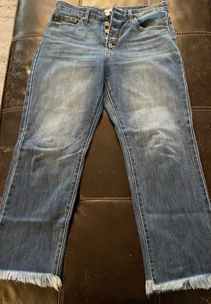 KanCan Frayed Blue Jeans thumbnail 1