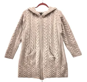 Vintage Aran Crafts Merino Cardigan Cream Large‎ thumbnail 1