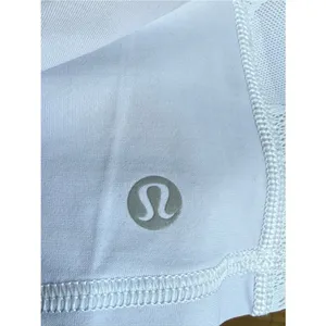 Lululemon Goal Crusher Tank w/ Patterned Mesh Back, Size 4, White, VGUC thumbnail 6