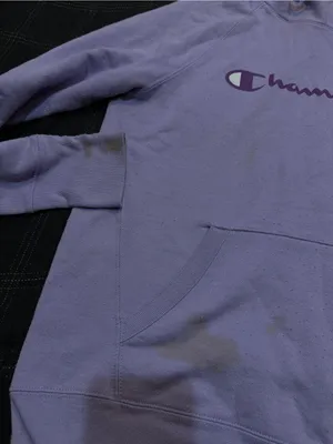 Champion Lavender Pullover Hoodie with Purple Logo thumbnail 2