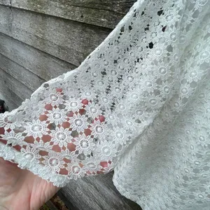 Fair Lady size XL relaxed fit daisy lace overlay top. thumbnail 4