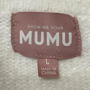 Show Me Your Mumu Melrose Women's White Long Sleeves Knit Sweater Coat Jacket L thumbnail 4