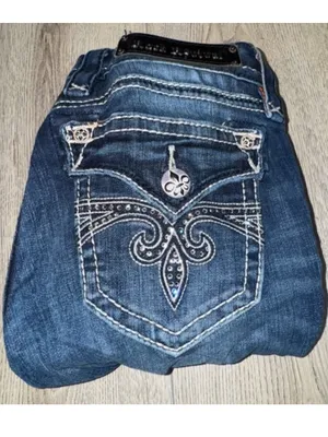 Rock revival sora capri crop cropped Women’s Blue Jeans denim thumbnail 2