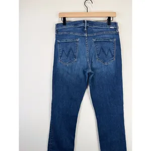 Mother Womens Jeans Blue Denim The Mid Rise Dazzler Teaming Up Straight Size 28 thumbnail 9