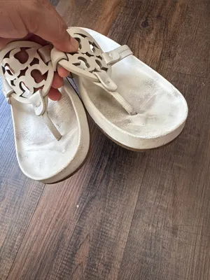Tory Burch white  Logo Thong Sandals thumbnail 7