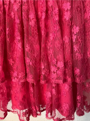 NWT Lovers + Friends Electric Pink Floral Lace Jia Mini Dress Small thumbnail 6
