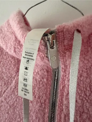 Lululemon So Sherpa Hooded Jacket in Heathered Pink Haze Size 2 Full Zip thumbnail 10