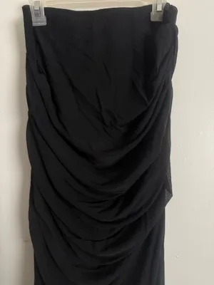 Naked Wardrobe Strapless Shirred Sheer Mesh Body-Con Dress Small thumbnail 8