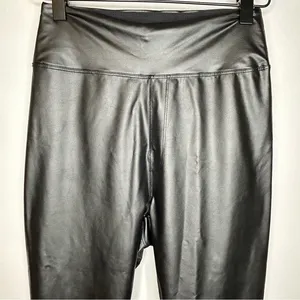 Offline by Aerie Womens M Real Luxe Black Hi-Rise Faux Leather‎ Leggings Stretch thumbnail 5