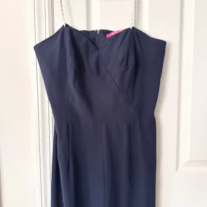 Lilly Pulitzer Kylo True Navy Blue Strapless Sweetheart Jumpsuit NWT 10 No Belt thumbnail 3