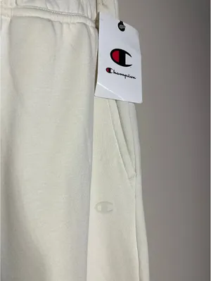 Champion Cream Oversized Fleece Joggers Cozy Streetwear Sz S thumbnail 5