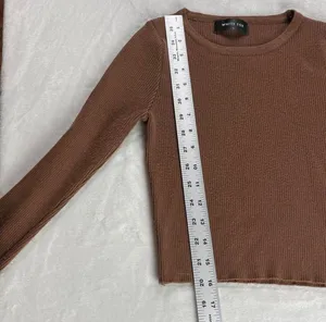 White Fox Brown Ribbed Long Sleeve thumbnail 5
