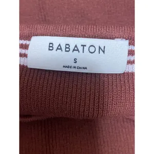 Aritzia Babaton Brown Striped Sculpt High Neck Sleeveless Tank Crop Top Size S thumbnail 5