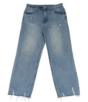 JOE'S Jeans Womens Size‎ 30 Distressed High Rise Wide Leg Frayed Hem Denim Jeans thumbnail 1