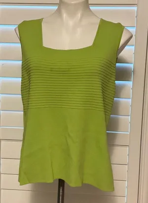 Cable & Gauge Lime Green Tank Top thumbnail 1